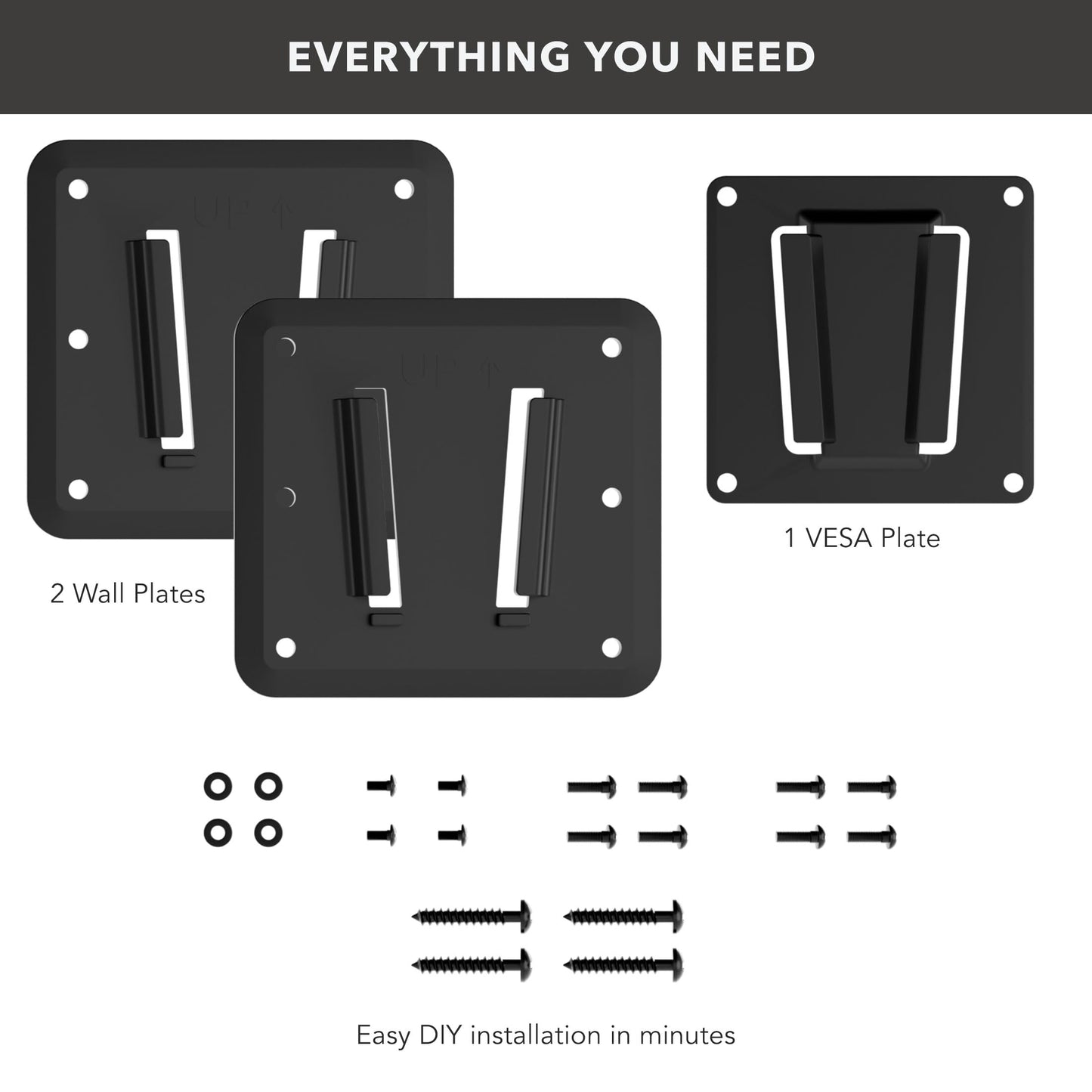 Mount-It! RV TV Mount, Rust-Proof Polymer, Dual Wall Plates & Quick-Release, Ultra-Slim 0.7" Profile, Fits 13-43" TVs up to 30 lbs, VESA 75x75