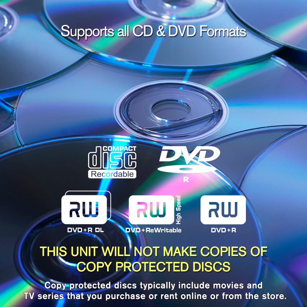 PlexCopier 24X 1 to 1 CD DVD M-Disc Supported Duplicator Copier Tower with Free Copy Protection