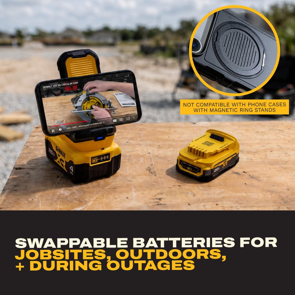 DEWALT Wireless Charger Stand - Compatible with DEWALT 20V MAX Batteries