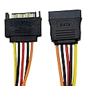 Dosyerlbf 11.8 Inch 15 Pin SATA Power Extension Cable - SATA Power Male to Female Extender - Hard Drive Power Cable, SSD Power Cable - 30CM (2)