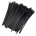 JEGS Cobra Low-Profile Wire/Cable Ties | Black Nylon | 7 Inches Long | Made In USA | Package Of 100 | .103 Inch Thick