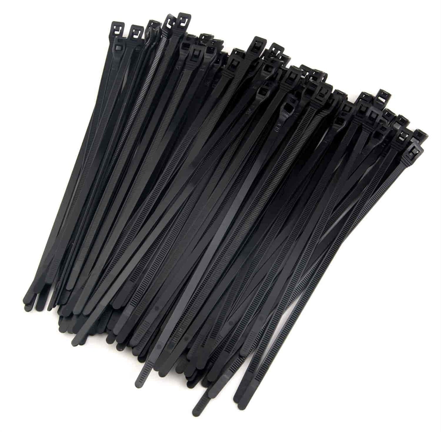 JEGS Cobra Low-Profile Wire/Cable Ties | Black Nylon | 7 Inches Long | Made In USA | Package Of 100 | .103 Inch Thick