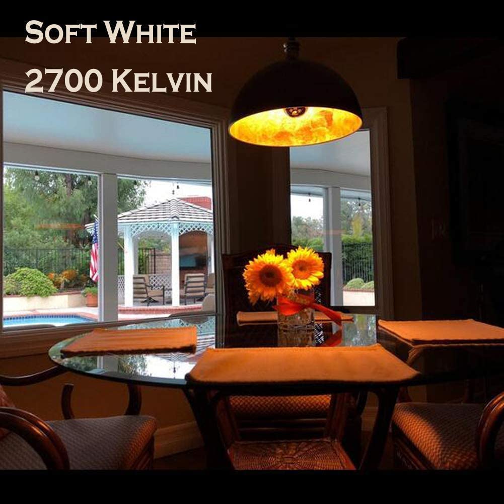 Half Gold Light Bulb Dimmable Gold Tipped LED Bulb 6W 2700K Warm White
