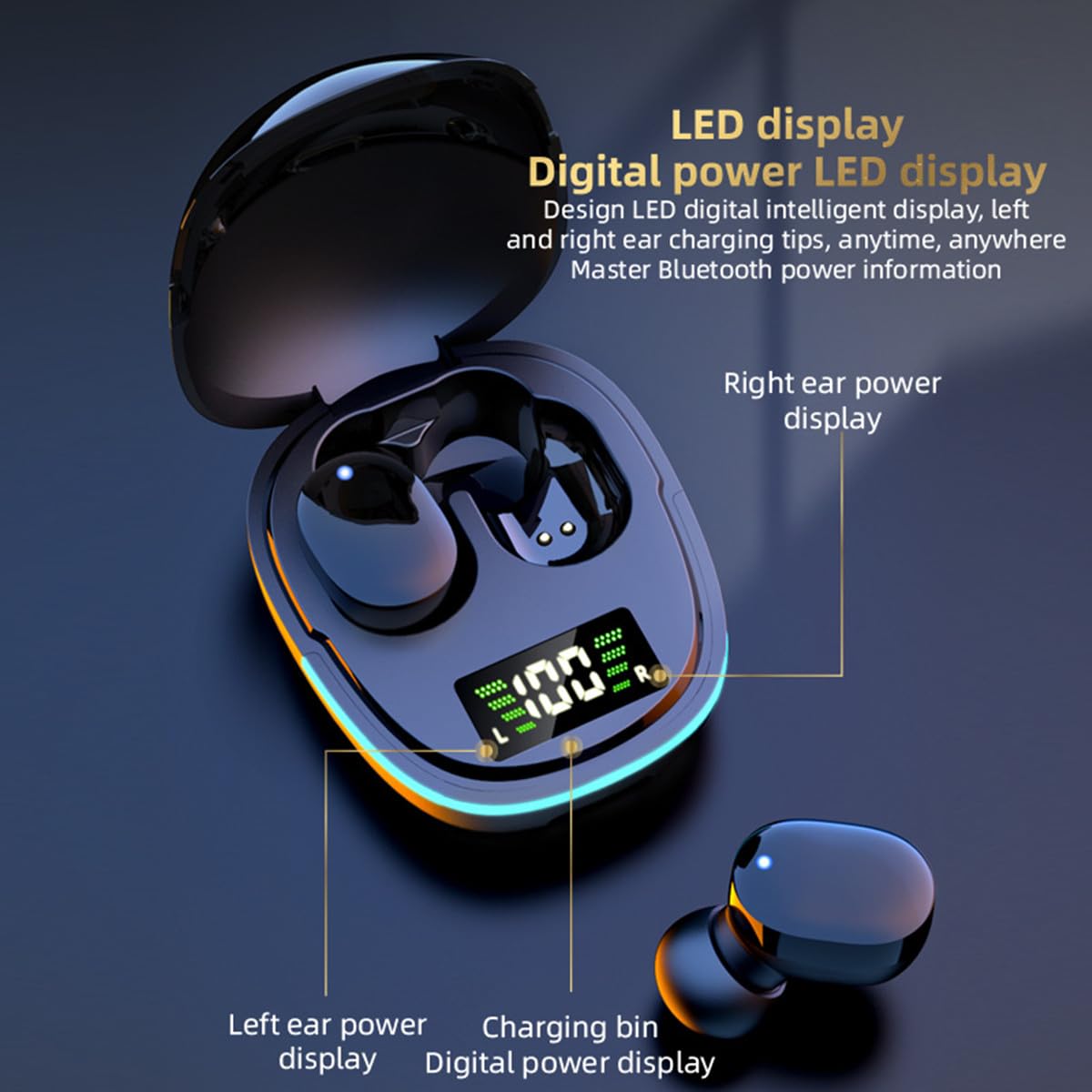 DCBCODGAL Wireless Mini Earbuds Bluetooth 5.3 in Ear Light-Weight Headphones, 30H Playing Time,Touch Screen Stereo Earphones, IP7 Waterproof…