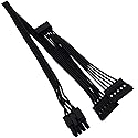COMeap SATA Cable for Cougar Thermaltake Game Demon Semi Modular PSUs, CPU 8 Pin to 3X 15 Pin SATA Hard Drive Power Adapter Splitter 20-in(50cm)