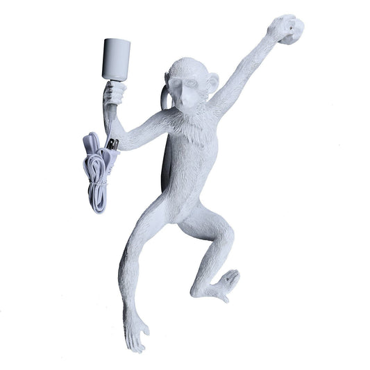 kangten Creative Monkey Wall Light Fixtures Industrial Vintage Resin Wall Sconce Light Fixtures Modern Art Decor Monkey Shape for Living Room Bedroom