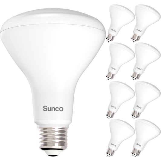 Sunco 8 Pack BR30 LED Bulb Flood Light, E26, 11W=65W, 3000K Warm White