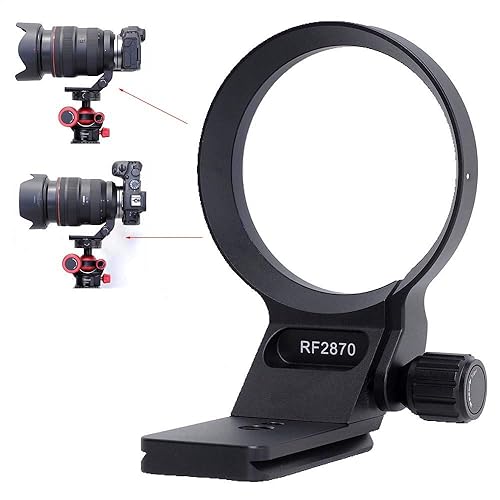 iShoot 74.5mm Metal Tripod Mount Ring Lens Collar Compatible with Canon RF 28-70mm f/2L USM, Lens Support Holder Bracket Bottom is Arca-Swiss Fit