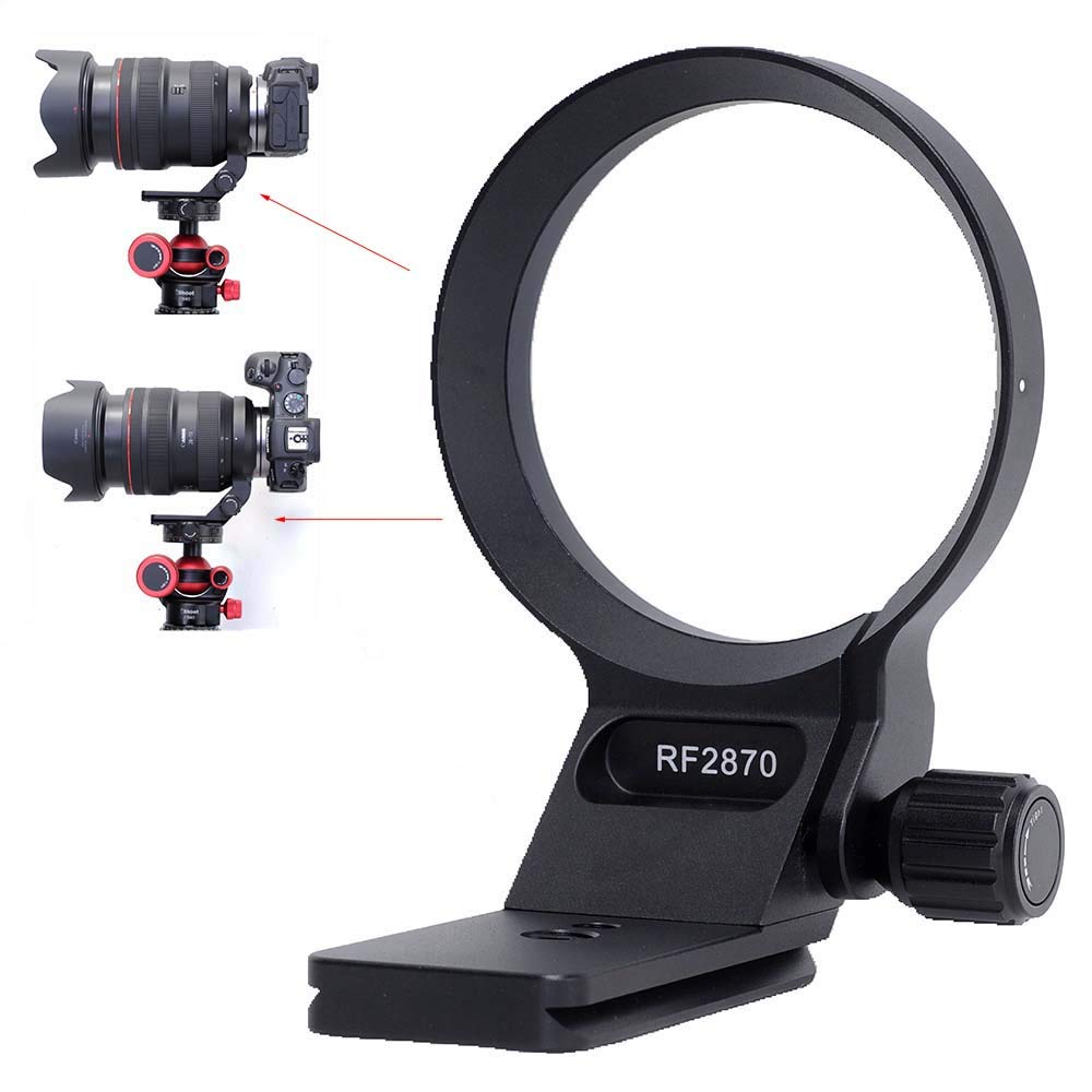 iShoot 74.5mm Metal Tripod Mount Ring Lens Collar Compatible with Canon RF 28-70mm f/2L USM, Lens Support Holder Bracket Bottom is Arca-Swiss Fit