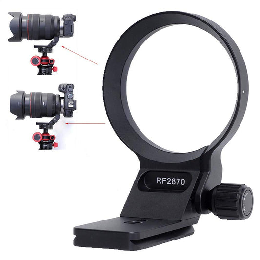iShoot 74.5mm Metal Tripod Mount Ring Lens Collar Compatible with Canon RF 28-70mm f/2L USM, Lens Support Holder Bracket Bottom is Arca-Swiss Fit