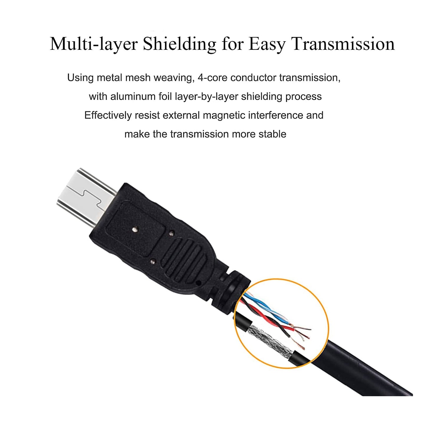UC-E4 USB Cable, Compatible with Nikon D610 D2 D3 D3X D100 D90 D80 D70S D70 D60 D50 D40 D40X D200 D300 D3000 D3100S D3100 D700 D7000 Digital SLR