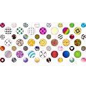 StickerTalk Decorated Camera Dots Webcam Covers, 1 Sheet of 32 Stickers at 0.25 inches Diameter, 21 Stickers at 0.375 inches Diameter.