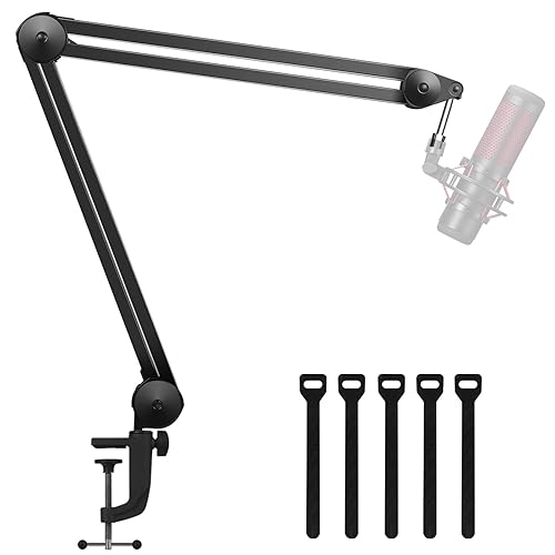 InnoGear Microphone Arm Stand, Heavy Duty Mic Arm Microphone Stand Suspension Scissor Boom Stands with Mic Clip and Cable Ties for Blue Yeti Snowball