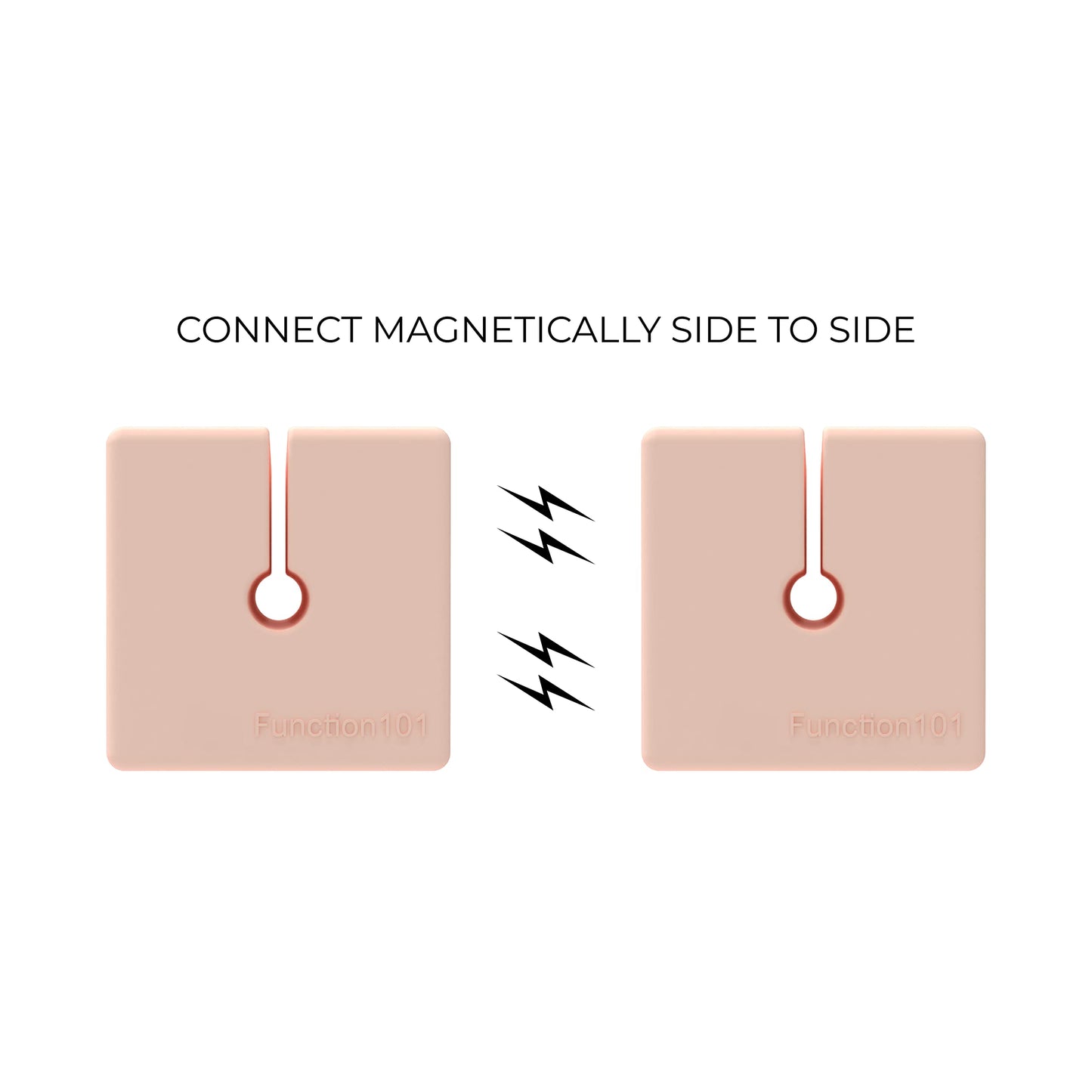Function101 Cable Blocks 4 Pack | Pink | Magnetic Weighted Silicone Cord Organizer for Desk, Home, Office, Nightstand | Flexible and Tangle-Free Cable