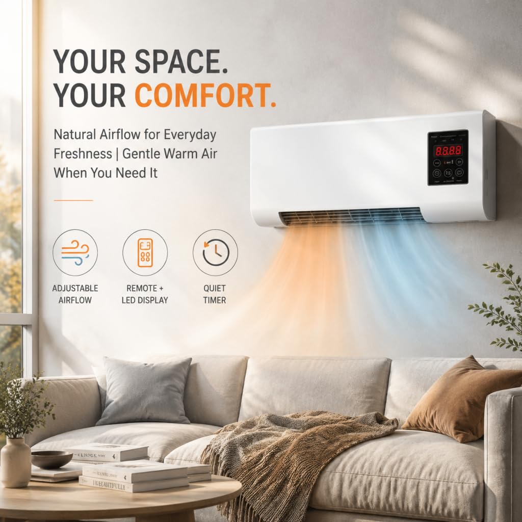 Epicooler Portable Fan, Natural & Warm Airflow, Remote Control