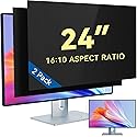 IPROKKO [2-Pack] 24 Inch Computer Privacy Screen Filter for 16:10 Widescreen Monitor, Removable 24in Anti Blue Light Glare Privacy Shield, Anti Spy