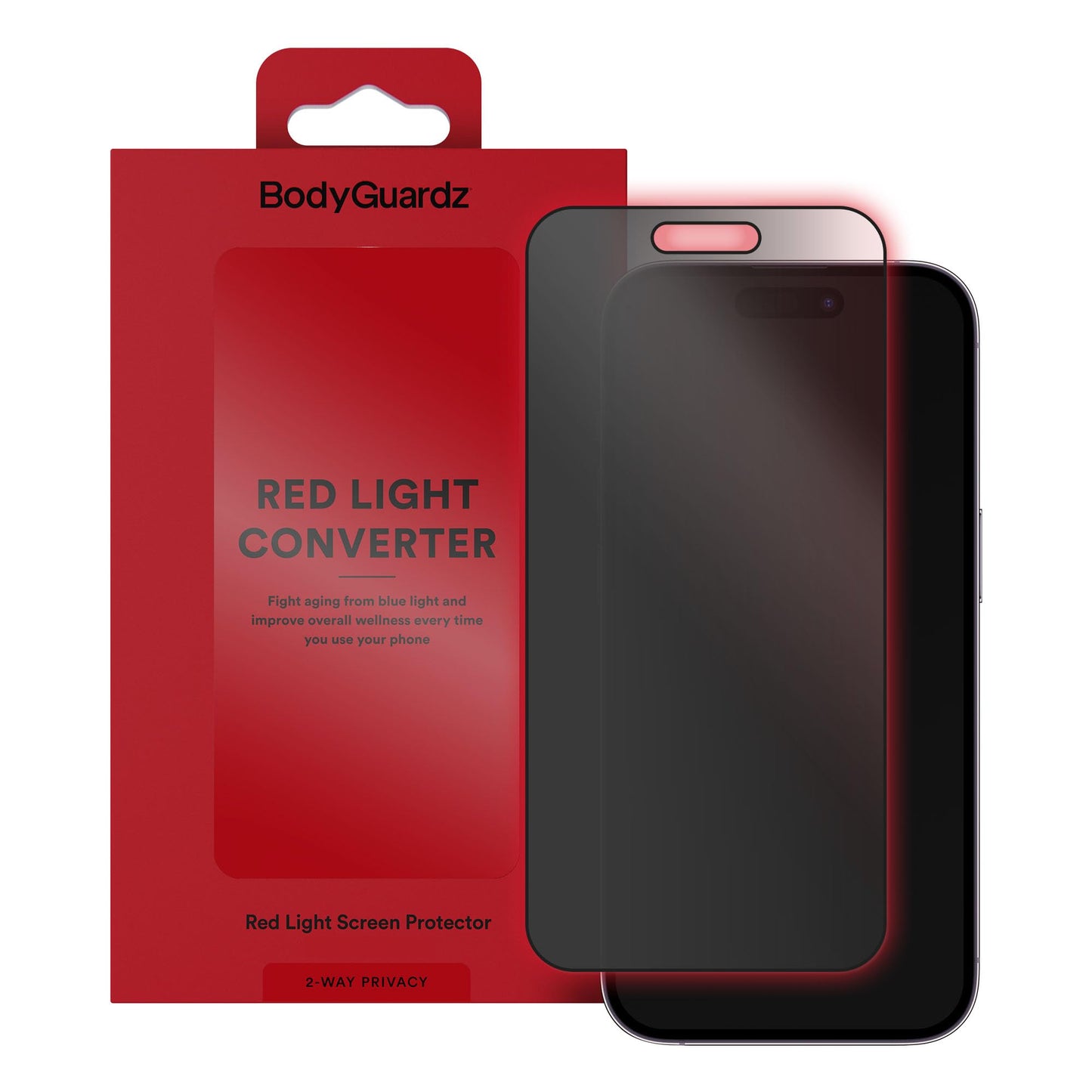 BodyGuardz Red Light Converter Privacy Screen Protector (iPhone 15 Pro Max)