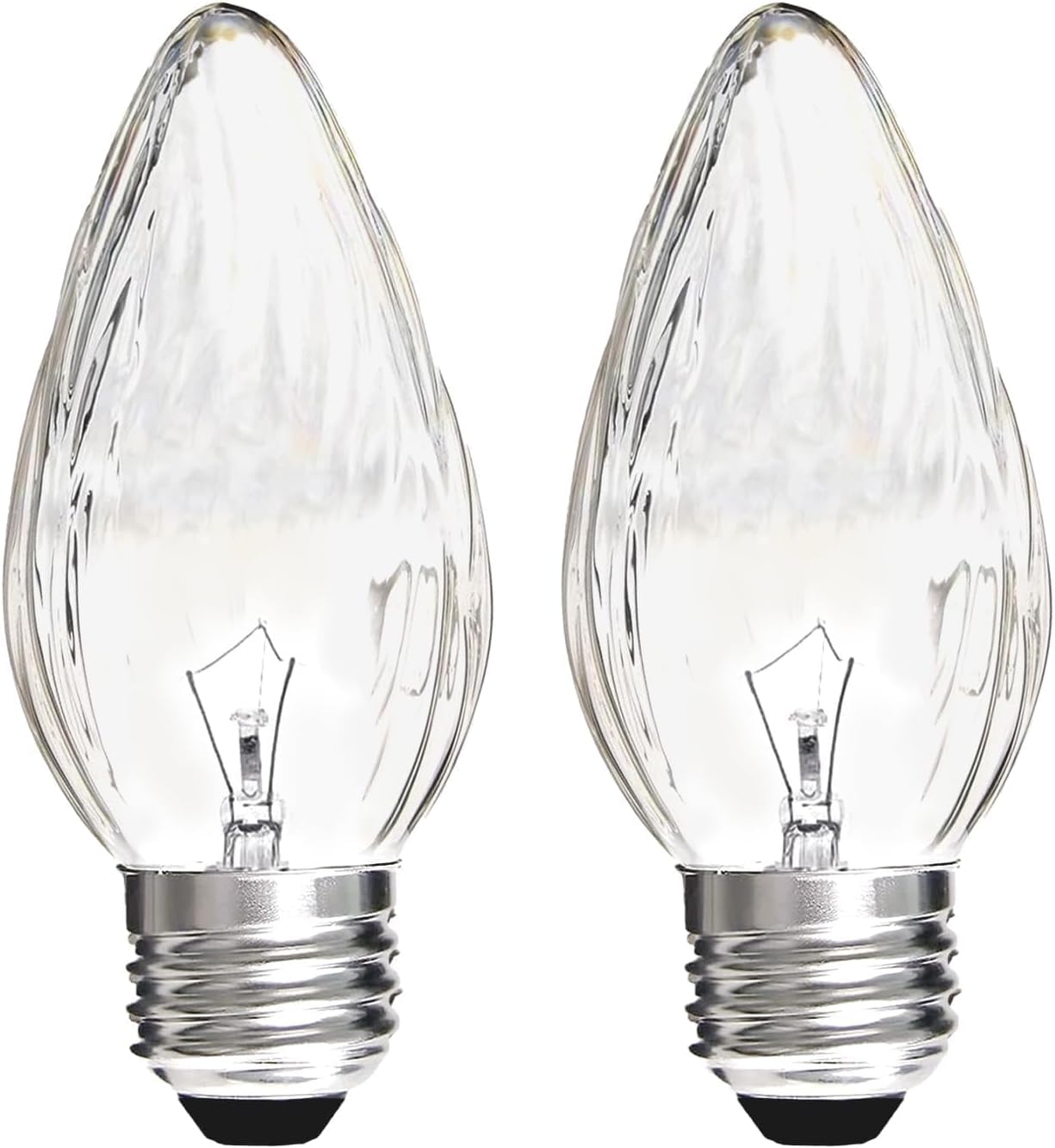 F15 40W Incandescent Light Bulbs, Daylight White 5000K,ge Light Bulbs 40 watt,Dimmable,E26 Medium Base,Vintage Wrinkle Glass Cover