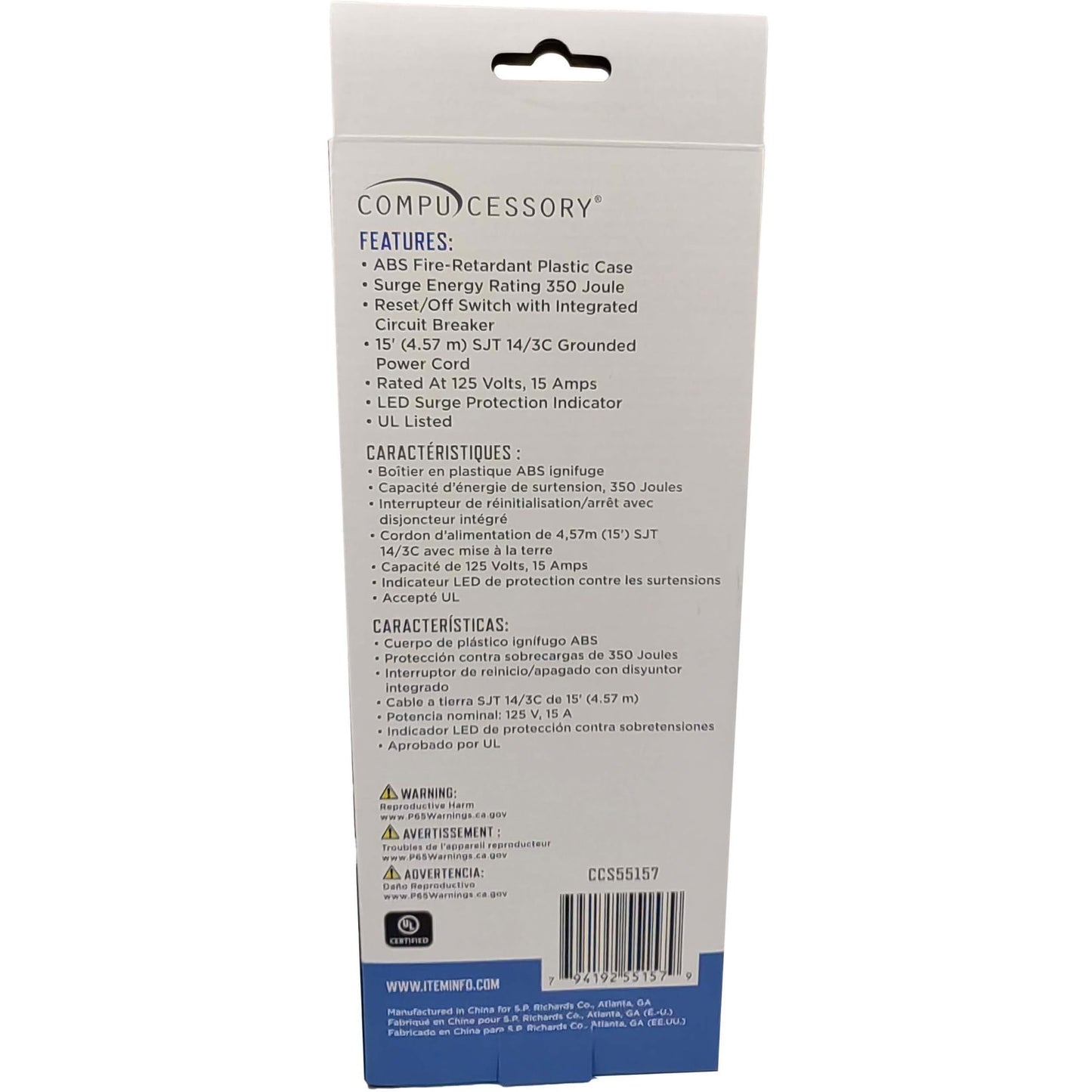 CCS55157 - Compucessory 6-Outlet Power Strips