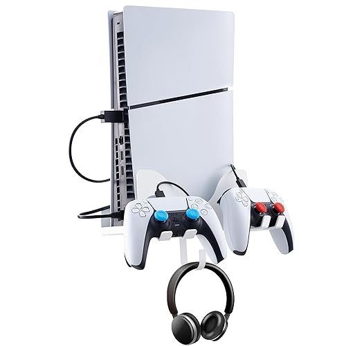 Wabracket All -In -One With 11 Accessories Wall Mount Kit for PS5 Slim?PS5 Pro Console, Compatiable with PS5 Pro/PS5 Slim Disc &Digital Version.With