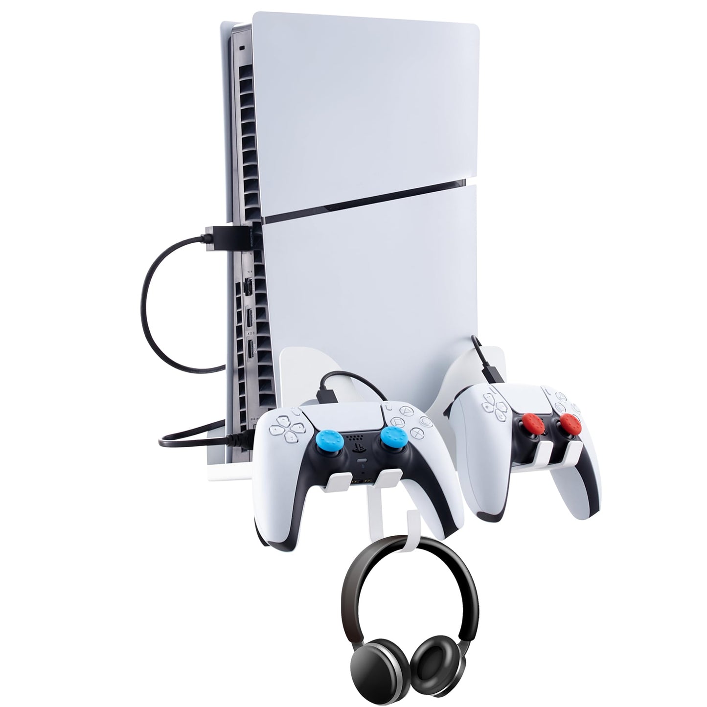 Wabracket All -In -One With 11 Accessories Wall Mount Kit for PS5 Slim?PS5 Pro Console, Compatiable with PS5 Pro/PS5 Slim Disc &Digital Version.With