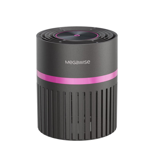 MEGAWISE H13 HEPA Air Purifier for Home & Office, Desktop Air Cleaner with True HEPA Filter, Ultra-Quiet, Compact Design - EPI810 (Black, No Light)