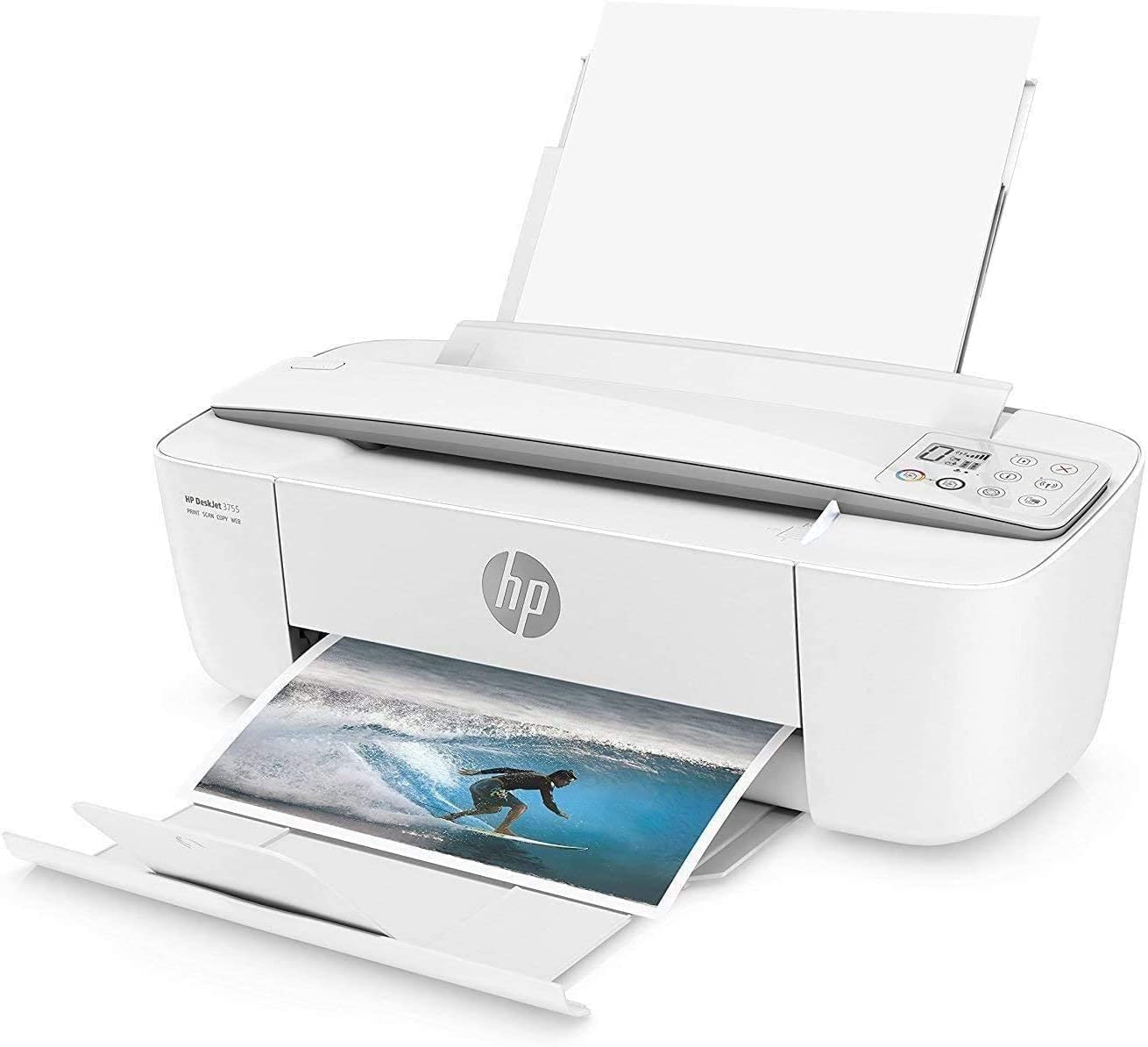 HP DeskJet 3755 Compact All-in-One Wireless Printer with WiFi Mobile Printing, Scanner - Copier - Instant Ink Cartridge ready - Black/ Color Combo