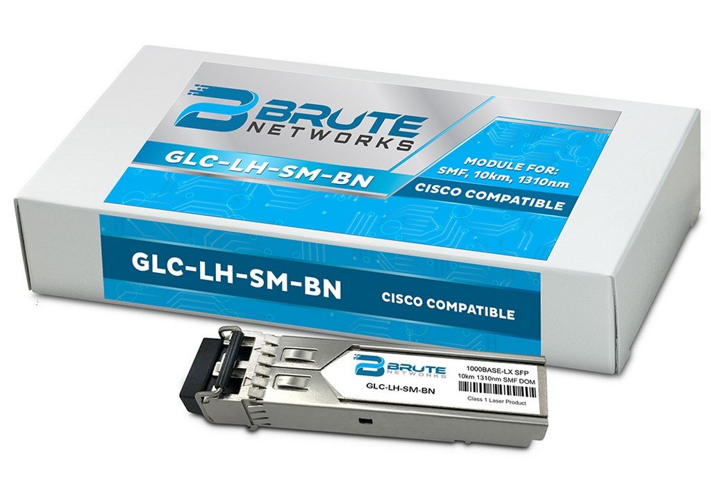 Brute Networks GLC-LH-SM-BN - 1000BASE-LX 10km SMF 1310nm SFP Transceiver (Compatible with OEM PN# GLC-LH-SM)