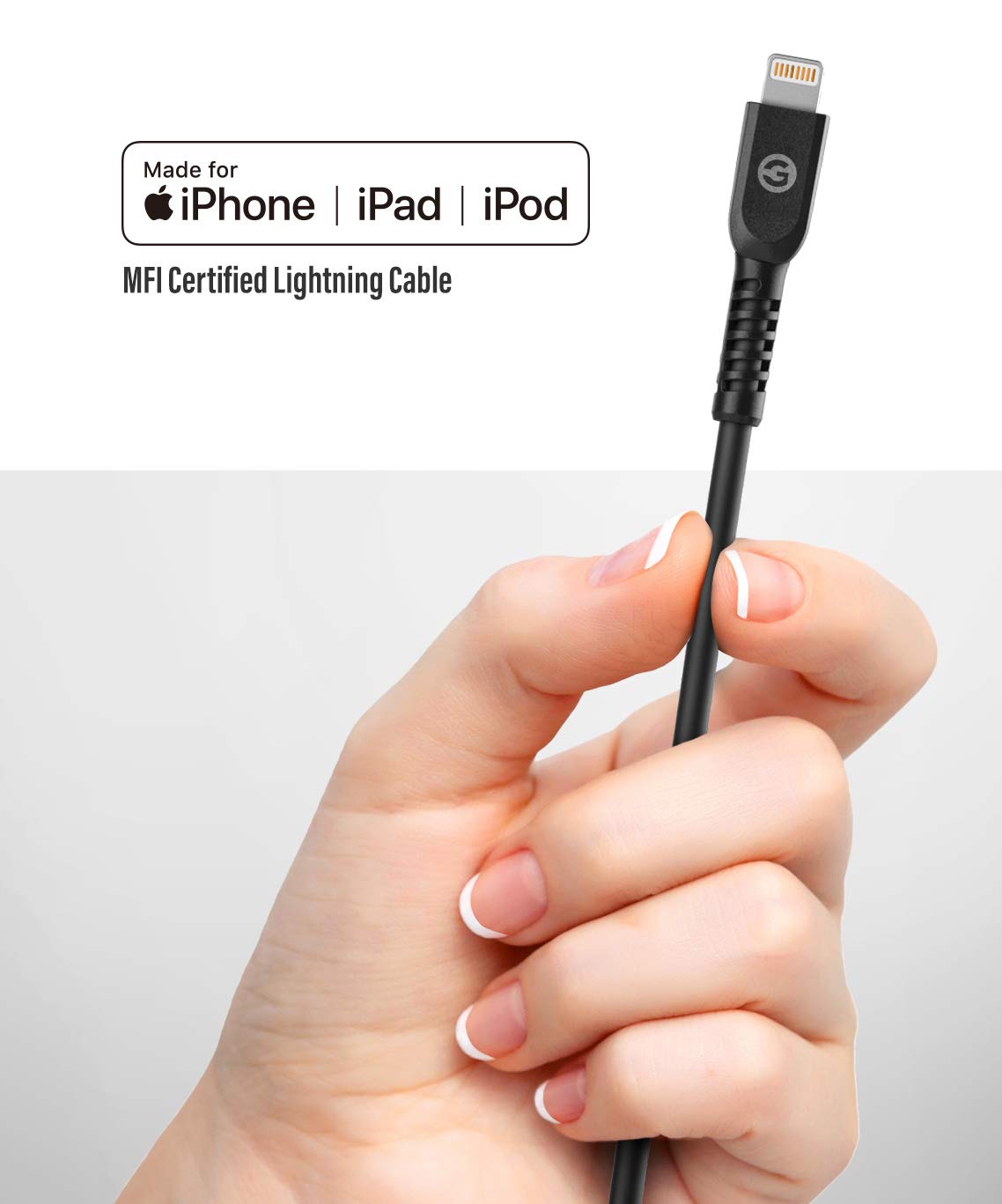GALVANOX Short iPhone Charging Cable (2 Pack) Apple MFi Certified USB C to Lightning 1ft Braided Charger Cords Compatible with iPhone 11/12/13/14 Pro…