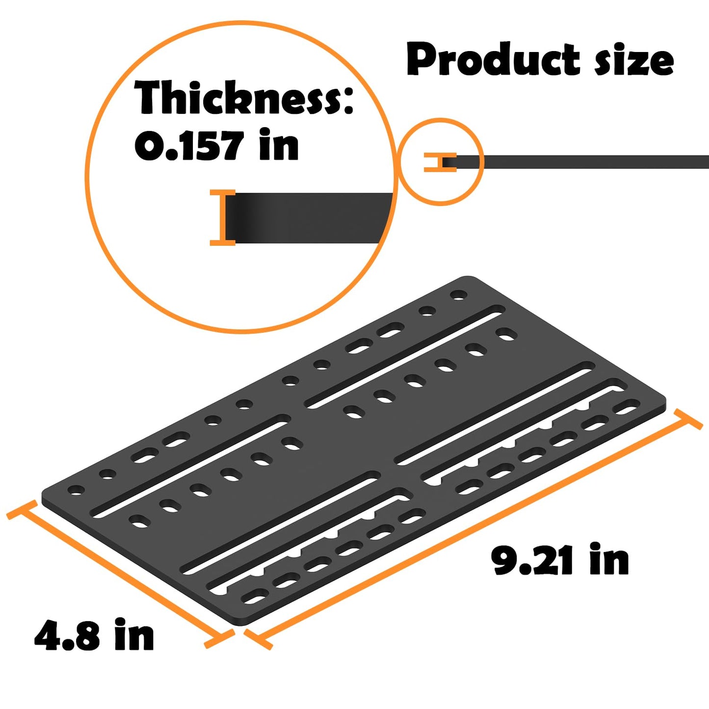 JOYORAN Universal Cockpit/Desk Installation Bracket Plate for Sim Racing,Suitable for Logitech Driving Force Shifter,Thrustmaster TH8A /TSS