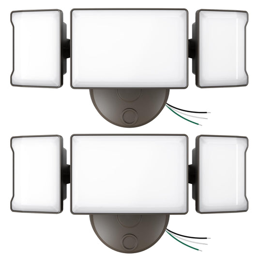 Olafus 60W Flood Lights Outdoor 2 Pack, Switch Controlled LED Security Lights 6000LM, 6500K Outside Floodlight, IP65 Waterproof Exterior Light Fixture