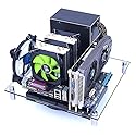PC Open Chassis Computer Heat Dissipation Case Acrylic ITX Motherboard Test Bench Platform DIY Computer Case with Metal Switch