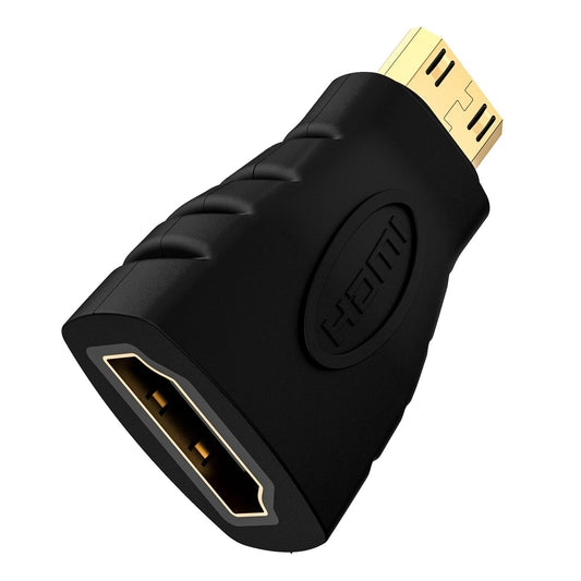 VCE Mini HDMI to HDMI Adapter, 4K HDMI Female to Mini HDMI Male Adapter, Gold Plated Connector Compatible with Raspberry Pi, Camera, Camcorder, DSLR