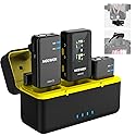 NEEWER CM28 (1 RX + 2 TX + Charging Case), Wireless Lavalier Microphone, Smart Noise Cancelling, 48KHz/16Bit 9 Hrs Uncompressed Recording, 656ft/200m