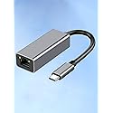 USB C to Ethernet Adapter, 1GHigh-Speed Gigabit Ethernet, Plug & Play USB-C to RJ45 LAN Adapter, Compact & Portable for MacBook Pro/Air,Chromebook