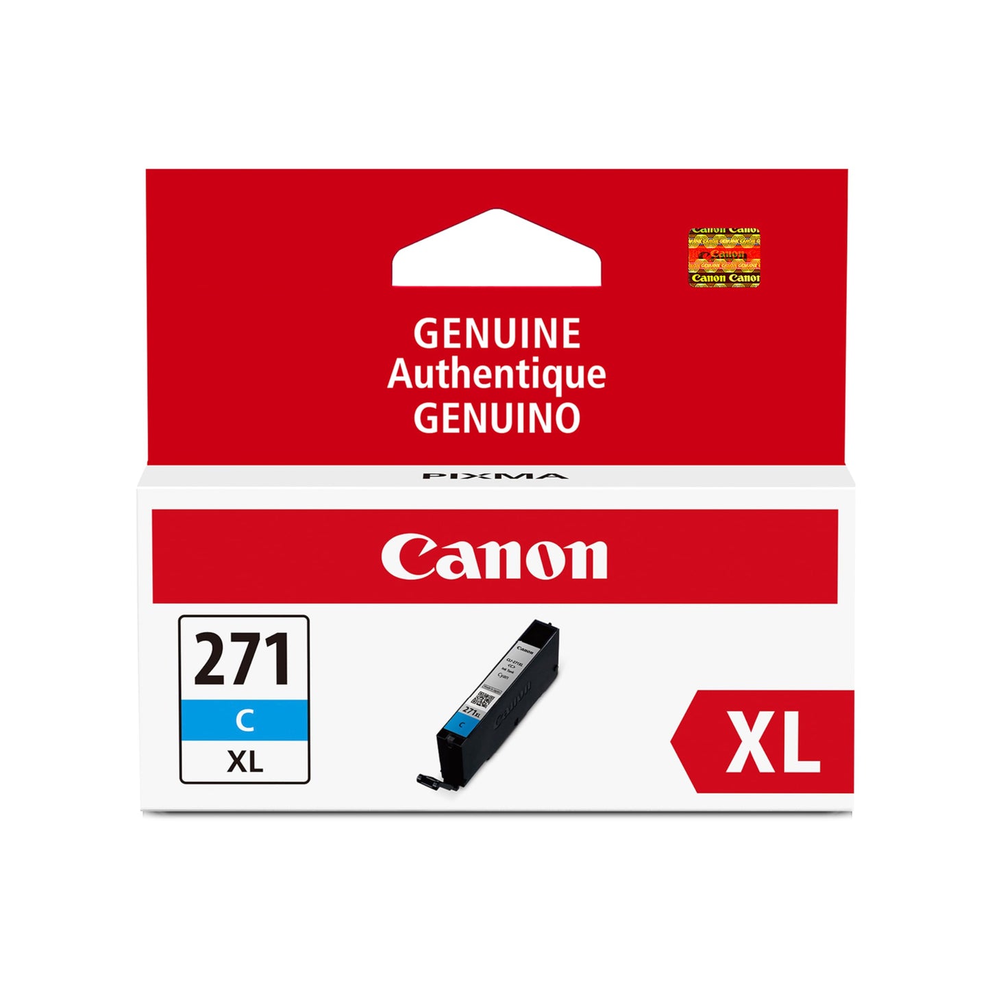 Canon CLI-271XL Genuine Cyan Ink Tank, Compatible with MG6820, MG6821, MG6822, MG5720, MG5721, MG5722, MG7720, TS5020, TS6020, TS8020, and TS9020