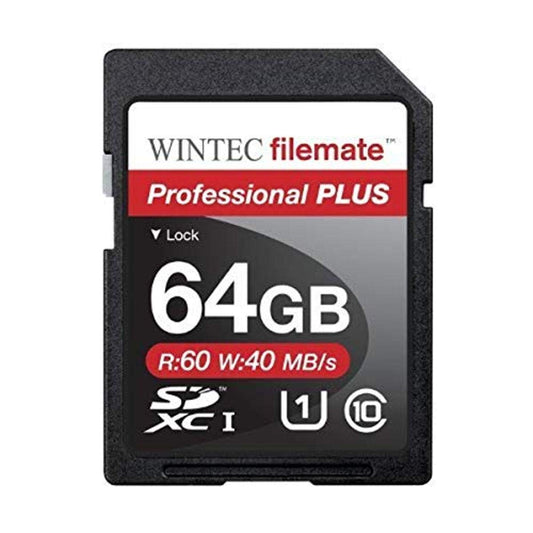 Filemate Wintec Professional Plus 64GB UHS-I U1 SDXC C10 Card (3FMSD64GBU1PI-R)
