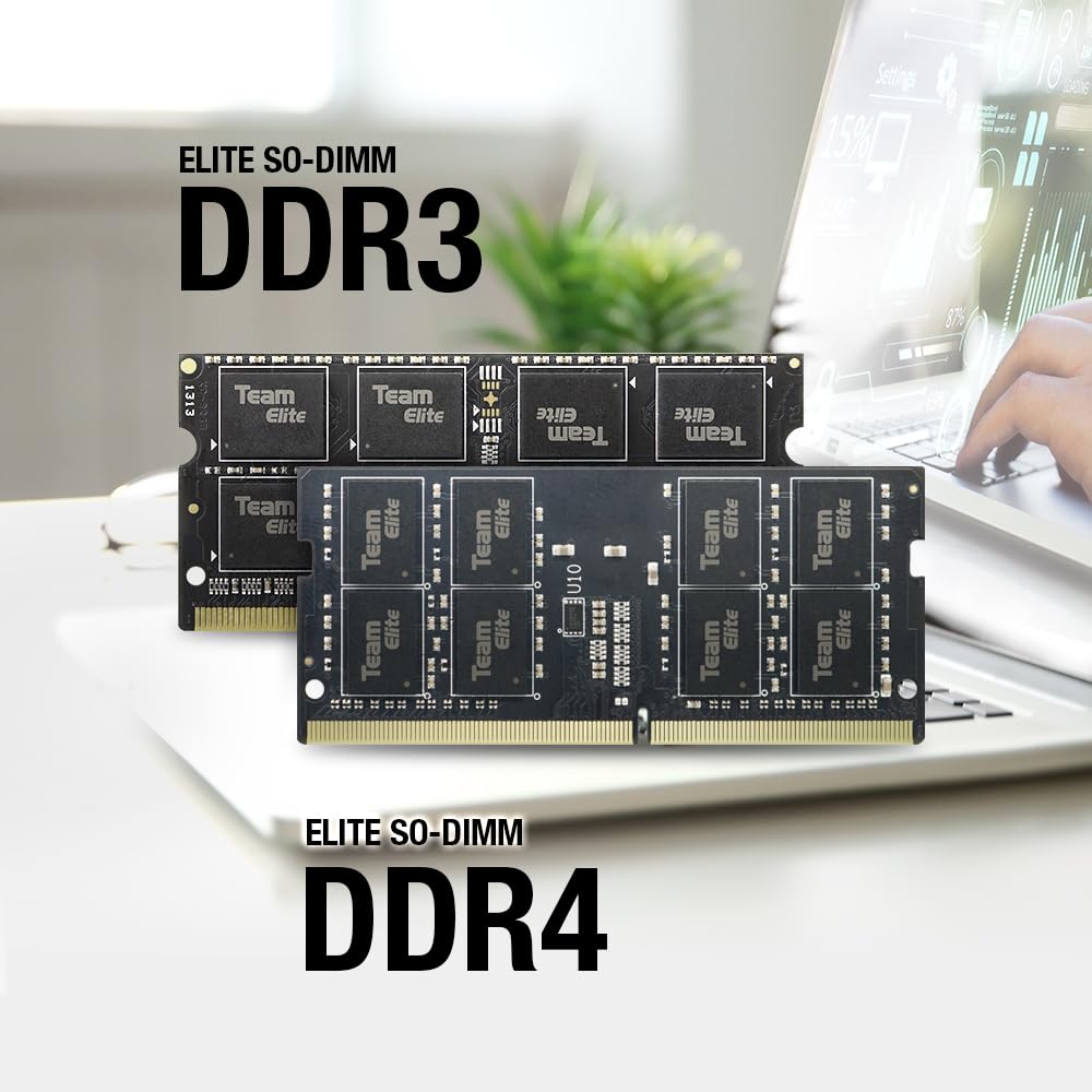 TEAMGROUP Elite DDR4 8GB Single 3200MHz PC4-25600 CL22 (2933MHz or 2666MHz) Unbuffered Non-ECC 1.2V SODIMM 260-Pin Laptop Notebook PC Computer Memory