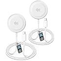 2-Pack Qi2.2 Certified Compatible with MagSafe 25W Wireless Charger - Magnetic Fast Charging Pad with 6Ft Braided Cable, for iPhone and Samsung Phones