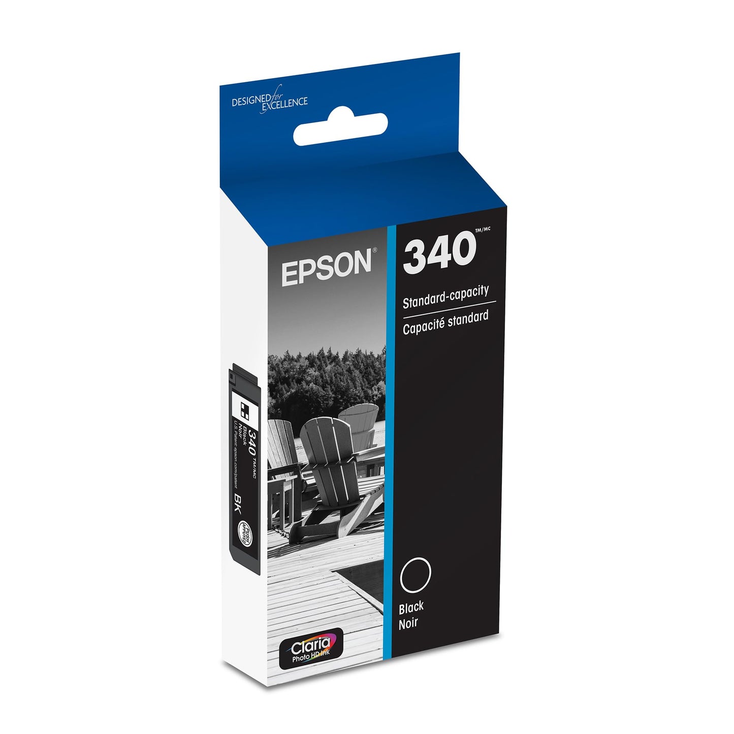Epson 340 Claria Photo HD Ink Standard Capacity Black Cartridge (T340120-S) Works with Expression Photo XP-8800