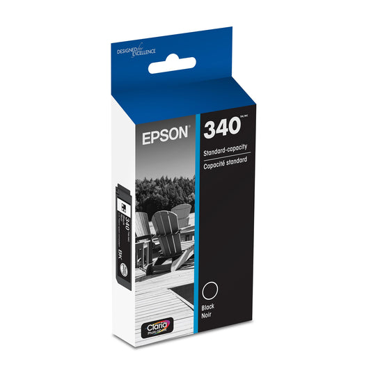 Epson 340 Claria Photo HD Ink Standard Capacity Black Cartridge (T340120-S) Works with Expression Photo XP-8800