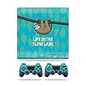 Skin Compatible with Sony PlayStation 3 PS3 Slim + 2 Controllers - Slow Sloth | MightySkins Protective, Durable, and Unique Vinyl wrap Cover | Easy