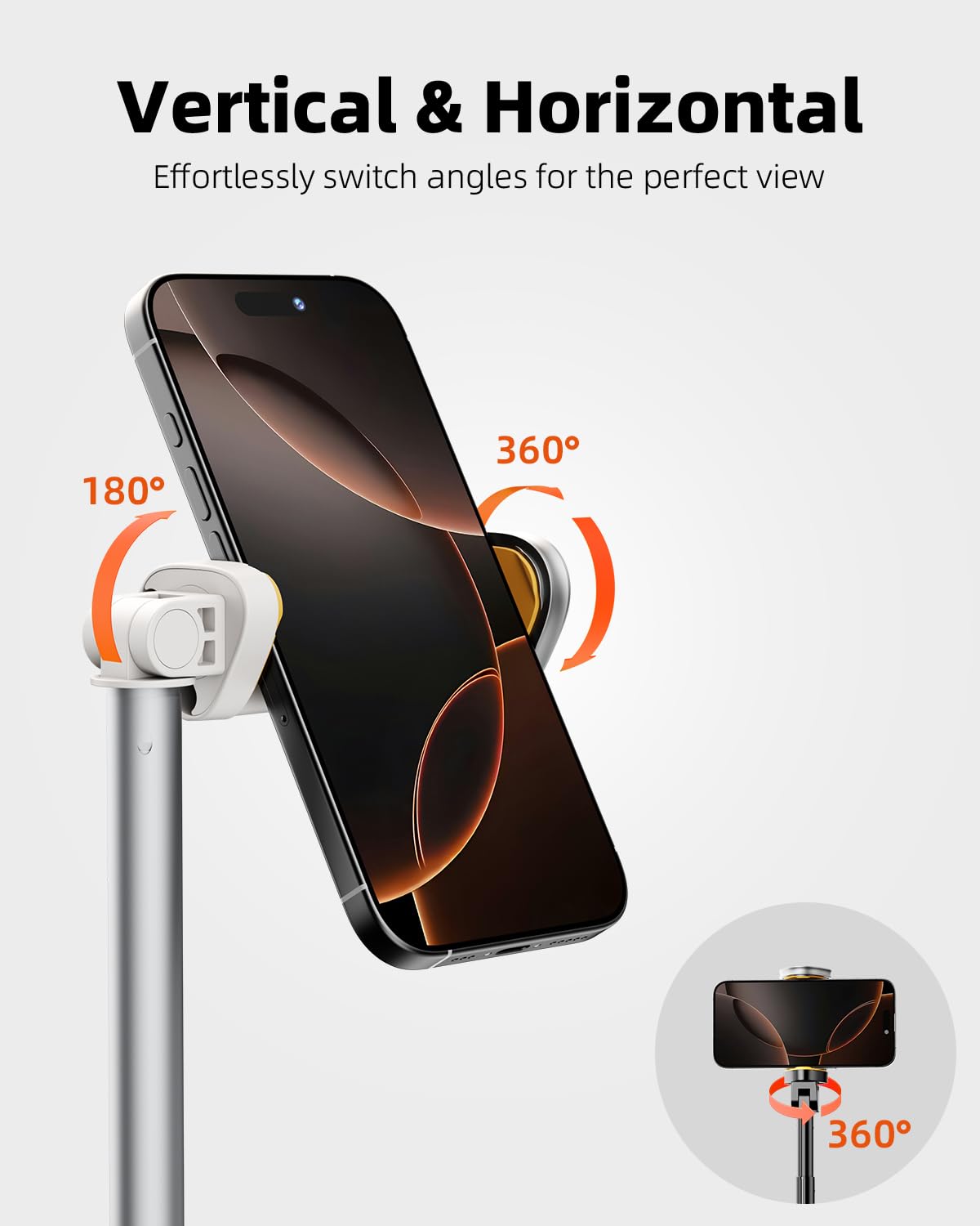 TODI Selfie Stick Tripod for iPhone, 60" Lightweight Phone Tripod Stand with Wireless Remote, Extendable Selfie Stick for Android, All-in-1