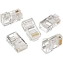 Ideal Electrical 85-346 8P8C Modular Plugs Connector, RJ-45 Connector for CAT5e, Twisted Pair 100 MHz Cables, 25 Connectors