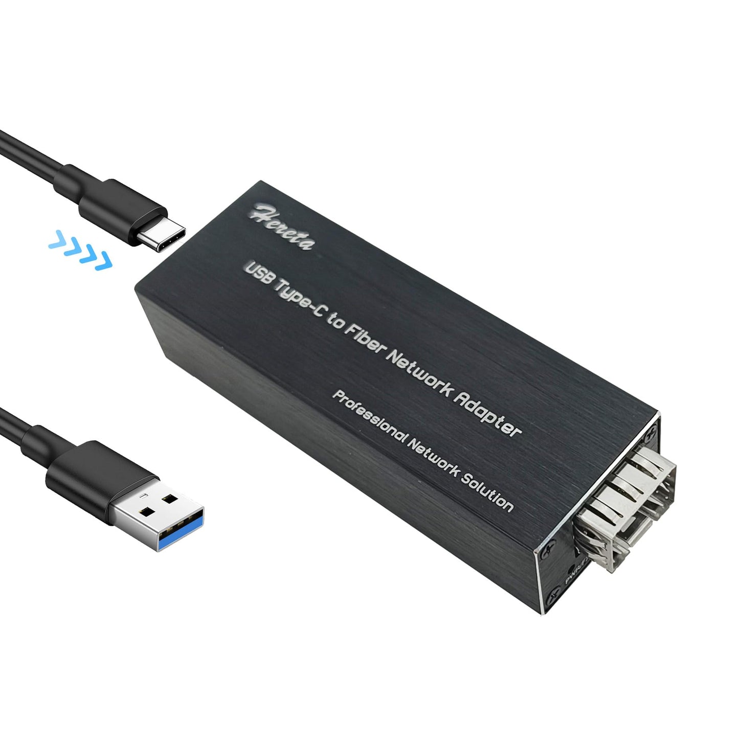 Hereta Mini USB 3.0 to SFP Gigabit Ethernet Adapter Fiber Optic Network Adapter Network Interface Card Compatible with Windows/macOS/Linux,High