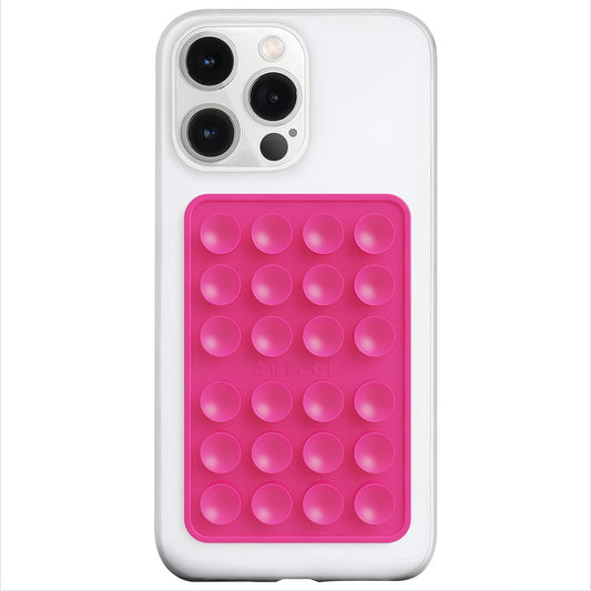 PKYAA Silicone Suction Phone Case Adhesive Mount, Super Strong Grip Holder can Last 2 Hour at Least, Hands-Free Mirror Shower Phone Holder