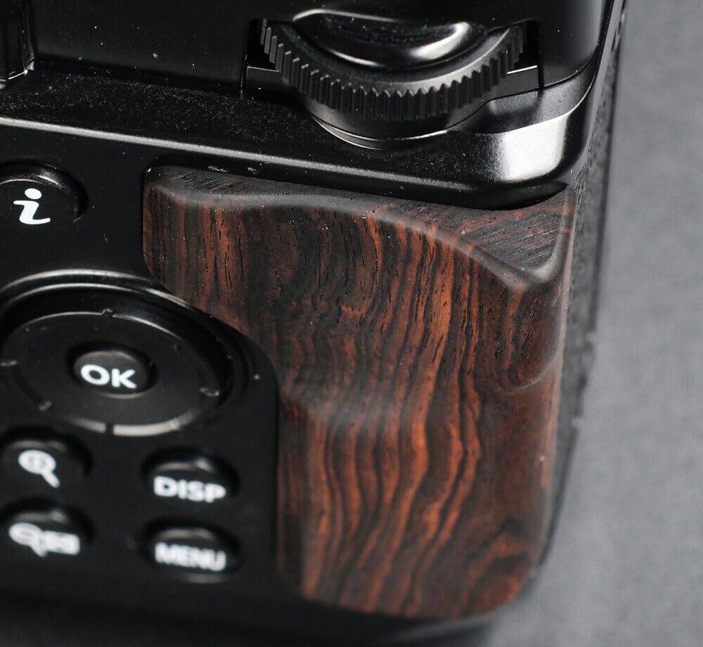 Wood Wooden Thumb Up Grip Sticker Finger Handle for ZF Camera (Ebony)