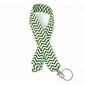 Doliphine Wave Fabric Neck Chevron LANYARDs Keychain for Key/ID/Cell Phone Holder (Green)
