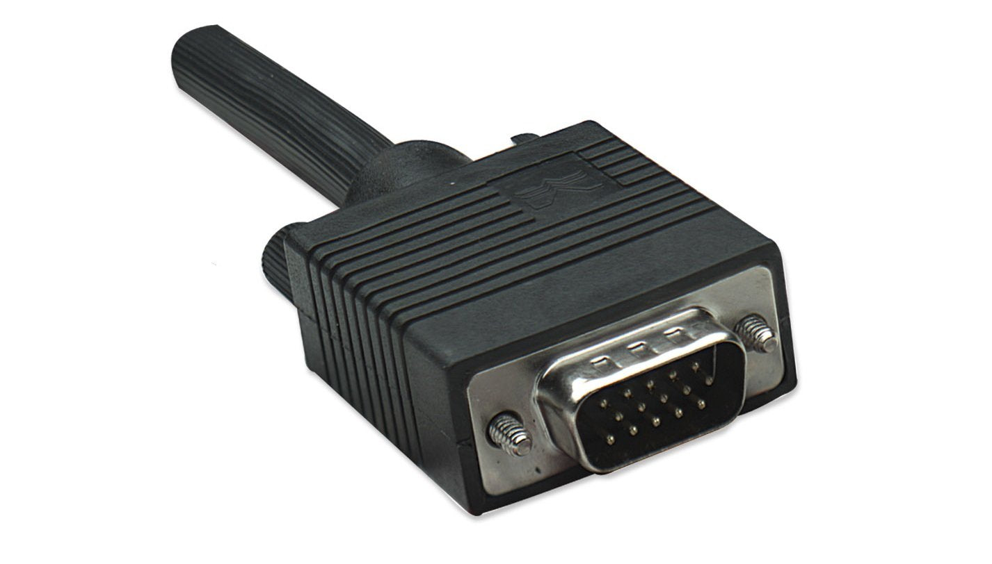 Manhattan SVGA Extension Cable HD15m to HD15 (Female) 1.8m (6 ft.) Black(Black) 309011