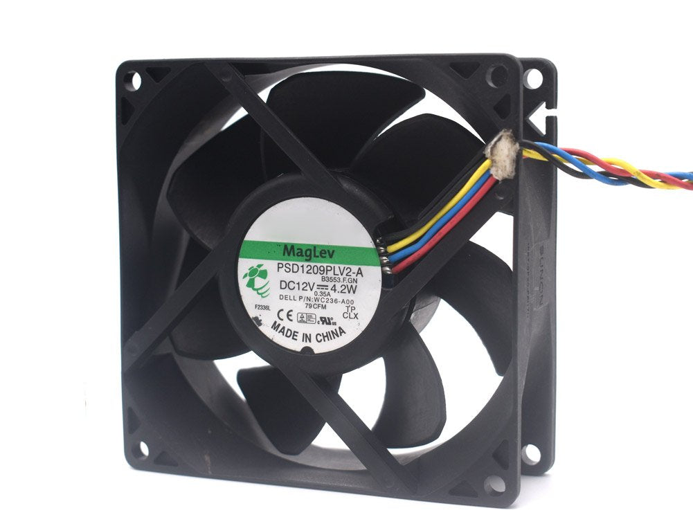 PSD1209PLV2-A B3553.F.GN DC12V 4.2W Server Cooling Fan 4-Wire PWM 90x90x32mm WC236-AOO